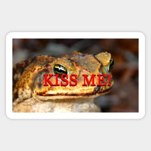 Kiss me toad face mask Sticker